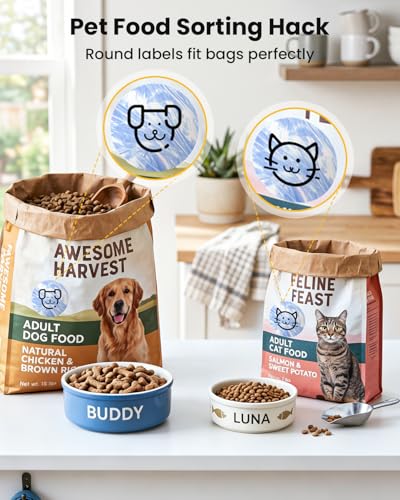 Image of 500PCS 2 Inch Circle Thermal Labels, Waterproof Thermal Sticker Labels for DIY Logo Design, Address, Food Labeling, Thanks Card, QR Code, Compatible with MUNBYN,JADENS,NeIko, ect Printer