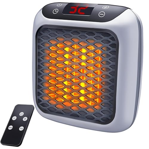 ZMURED Power Heater Calefacción Eléctrica de Pared 800W con Tecnología Termo Cerámica, Termostato Digital, Temporizador 12h, Elemento Calentador Cerámico PTC, Conector Giratorio 90°, Silencioso