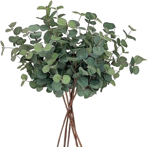 HNNFMY Faux Greenery Eucalyptus Stems Cover