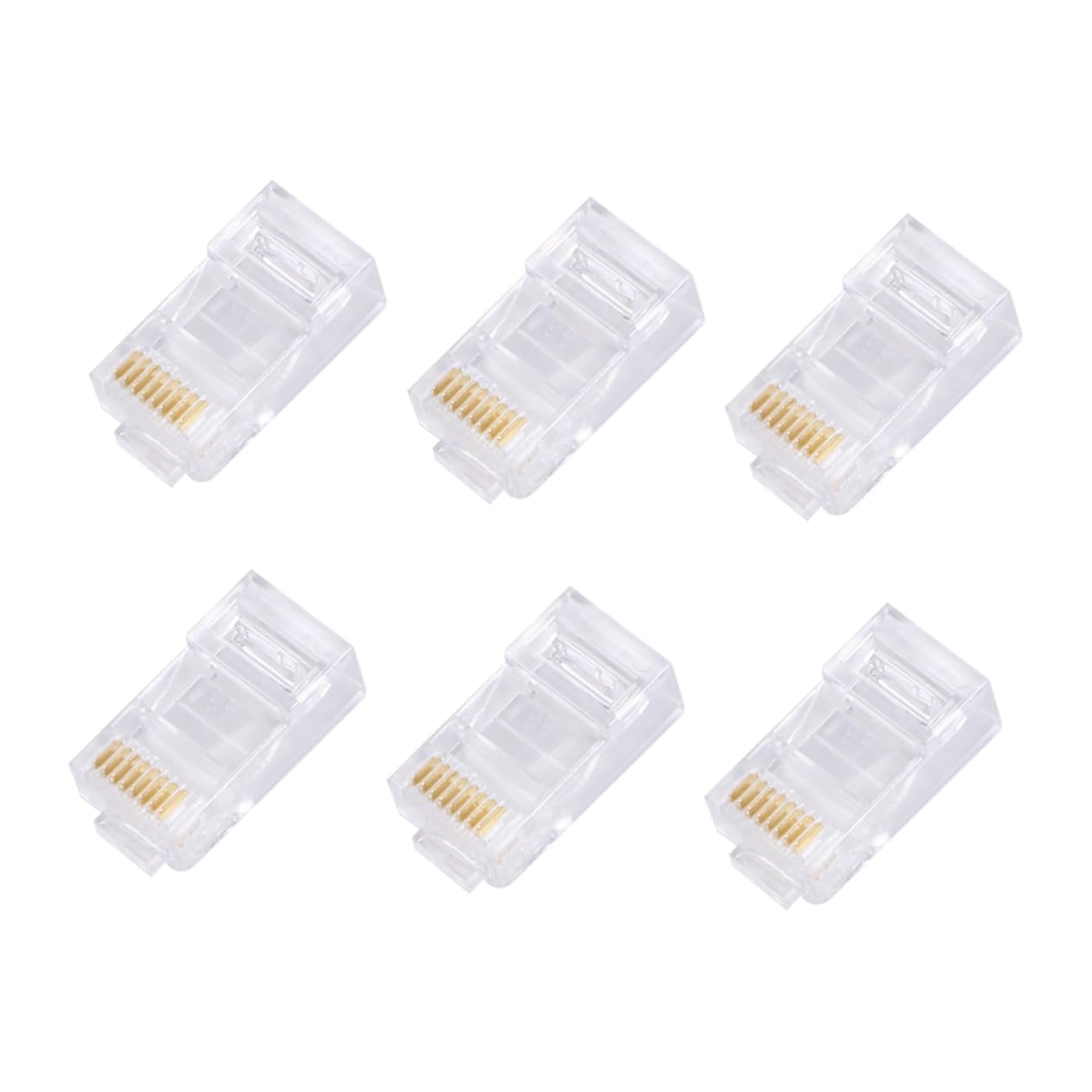 Gatuida 1000pezzi Spina per Cavo di Rete Cate Terminali Modulari Pin Cob Connettore di Rete Contatti Placcati in Oro per Trasmissione Veloce Leggero Resistente e Stabile Terminali