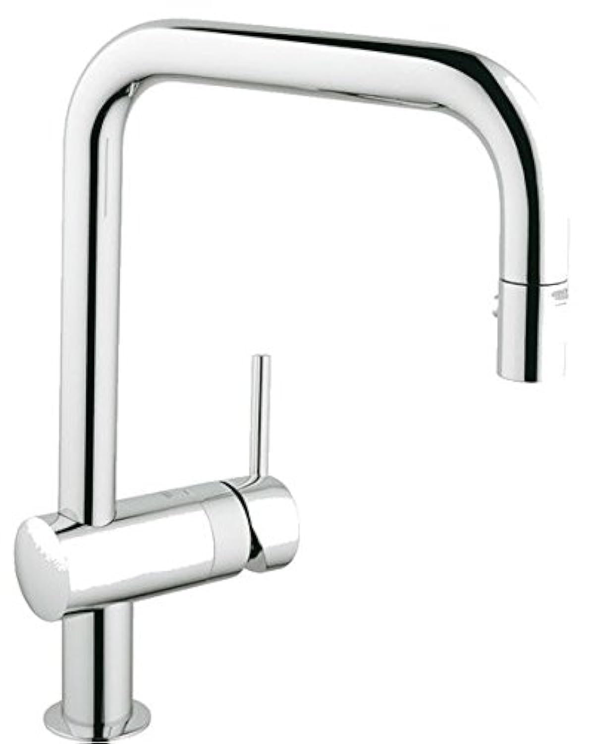 GROHE Minta QuickFix, Grifo de cocina (caño alto en U, giro de 360º, menor consumo de agua, sistema de instalación rápida), cromo, 32488000