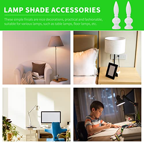 Image of 2pcs Decorative Lamp Finials for Floor and Table Lamps Creative Nut Knob Design Construction Easy to Install Home