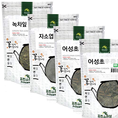 [Medicinal Korean Herb] Hair Restoration Bulk Tea Set (Houttuynia Cordata, Perilla Frutescens and Green Tea) 발모차 세트 4 Packs