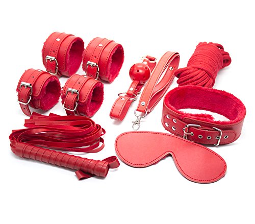 BONDAGERIE Kìt'Rèd Pàssìon', accessori in Ecopelle, 7 pezzi