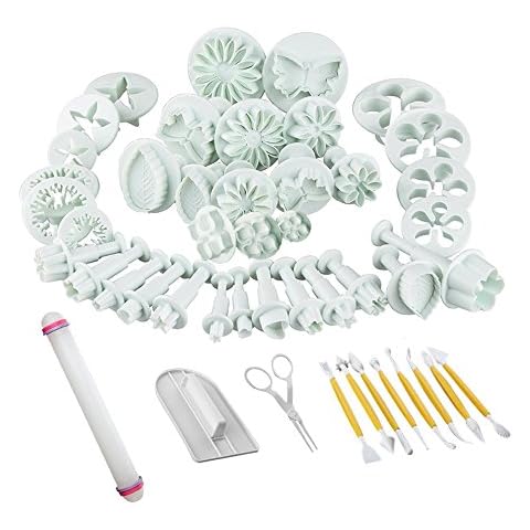 ilauke 47 Stück Fondant Ausstecher Schneeflocken Set Cover