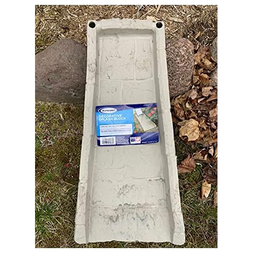 Suncast SB24 Decorative Downspout Splash Block - Quantity 10