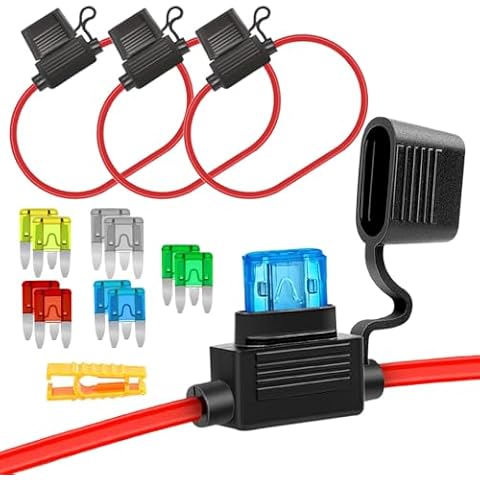 Aiqeer Waterproof Mini Blade Fuse Holder Set Cover