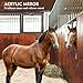 Horse Stall Mirror Shatterproof Horse Mirror Durable Horse-Safe Mirror Sturdy Horse Companion Mirrors Suitable for Reduce Horse Stress-Related Behaviors