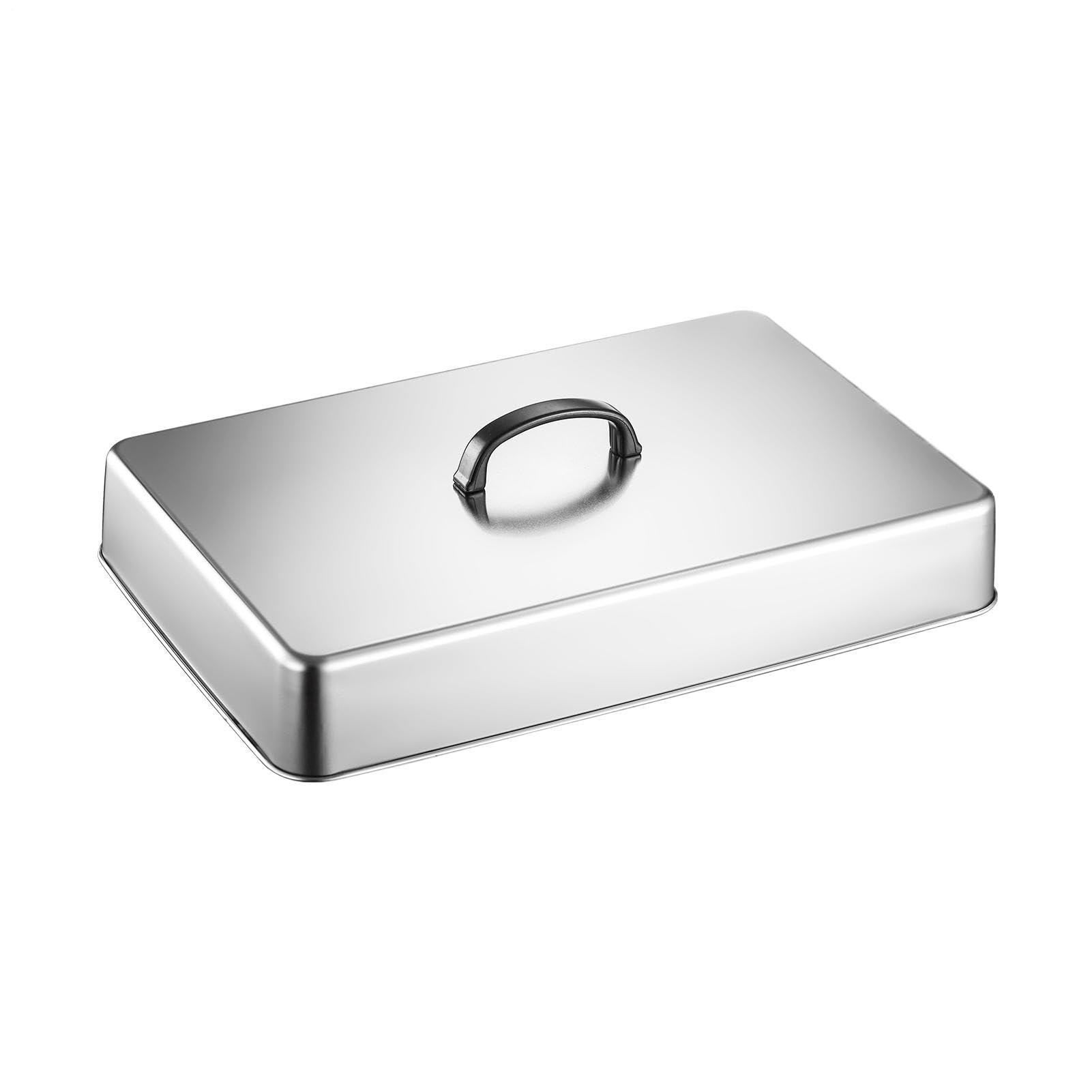 Cupola Copripiastra per Cottura a Vapore,43,5x28,2x6,6 cm Coperchio Rettangolare in Acciaio Inossidabile per Cottura a Vapore,Copertura Basting Per Griglia | adatto a piastra piana, cucina, interno, e