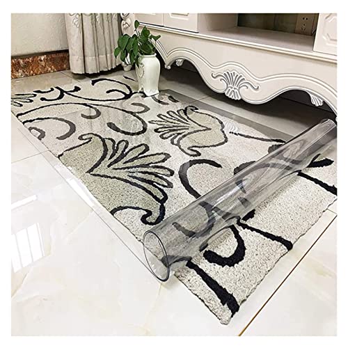 CUNCOO- Protector Suelo Silla Ruedas, Alfombrilla De PVC Transparente para Silla, Protector De Alfombra para Piso, 1,5 mm de Espesor, 40/50/60/80/90/100/120/140cm de Ancho Cover