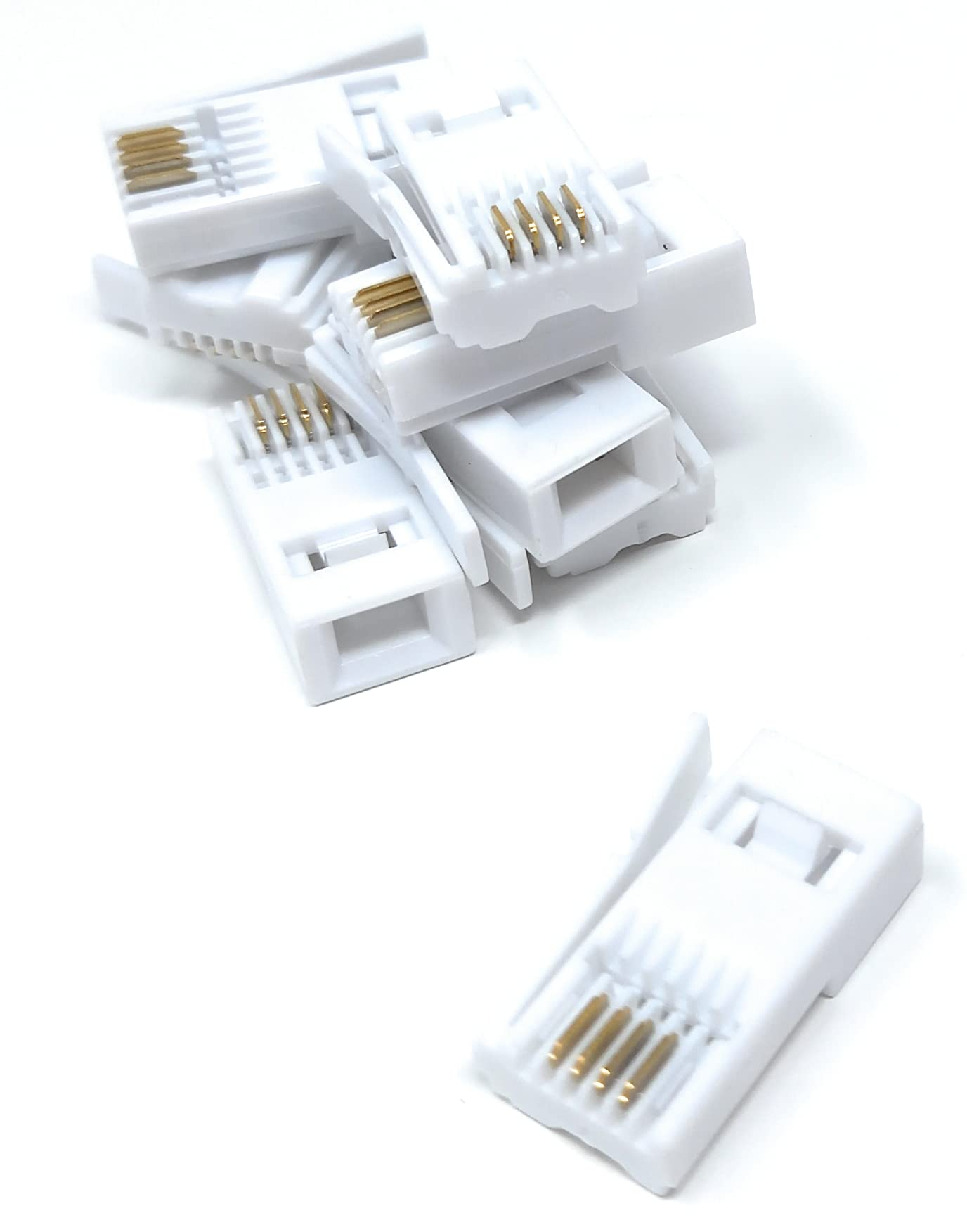 10pcs BT 4 Way Wire 431A Telephone Crimp End Connectors, white - Image 3