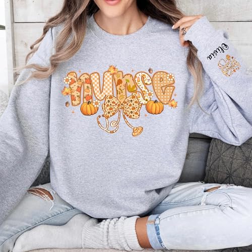 Custom Nurse Sweatshirt, Personalized Medical Crewneck with Name and Title, Gift for Nurses, Nursing School2