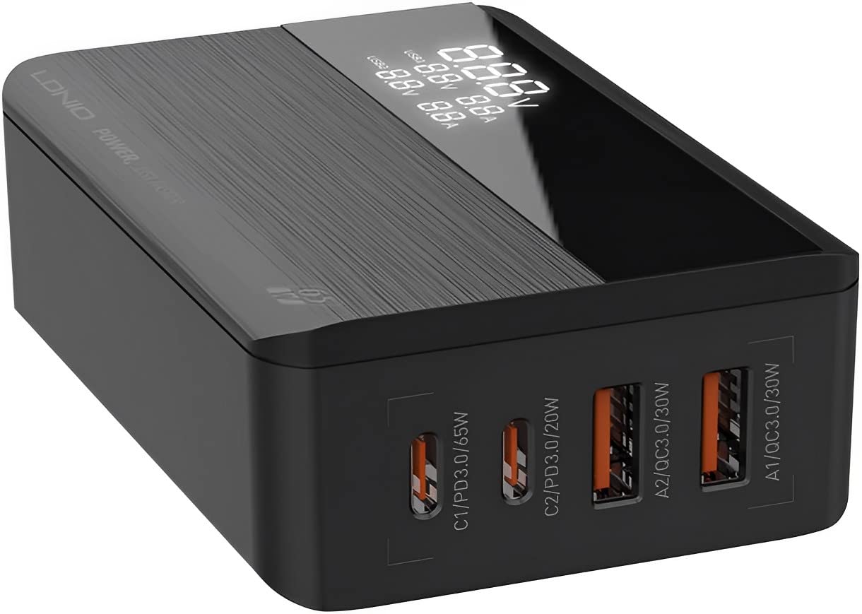 LDNIO A4808Q 65W PD Super Fast Charger Black with LED Display 4 Port USB Desktop Adapter Universal Mobile Phone Charger (B0B5X71KM9) Amazon Price History, Amazon Price Tracker
