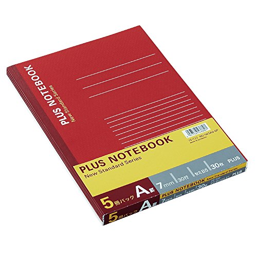 プラス ノート セミB5(6号)A罫30枚5冊パック NO-003AS-5P 76-727