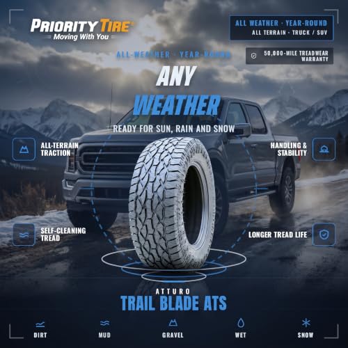 Image of Atturo Trail Blade ATS A /T All-Terrain Off-Road Light Truck Radial Tire-LT275 /65R18 275 /65 /18 275 /65-18 123 /120S Load Range E LRE 10-Ply BSW Black Side Wall