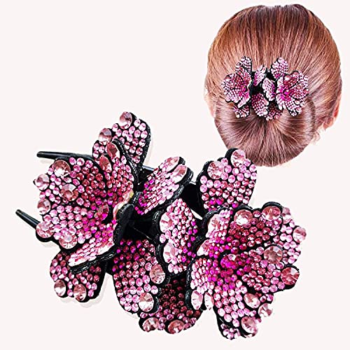 MIZORRI Double Flower Rhinestone Hair Clip For Women and Girls, Crystal Fancy Hair Clip, (11 cm x 7.5 cm) Medium 1 (B09C3RXHND) Amazon Price History, Amazon Price Tracker