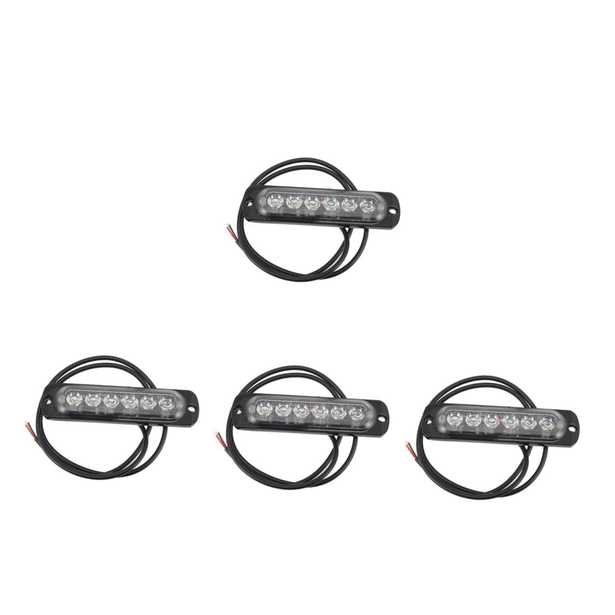 SOLUSTRE 4piezas Estroboscópicas Led De Emergencia Leds Barrita De Luz Para Vehículos Instalación y Respuesta Rápida De Ajustables Para Camiones y Motocicletas
