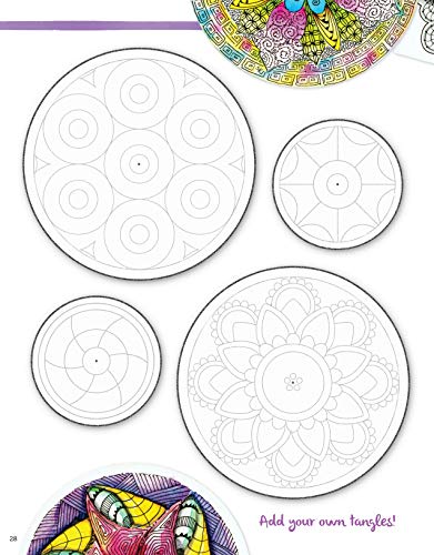 Zentangle 7, Expanded Workbook Edition: Circles, Zendalas & Shapes (Design Originals) 40 Original Tangles, Zen Mandalas, Easy Techniques for Beginners, Practice Exercises, Beautiful Examples, and More - Image 4
