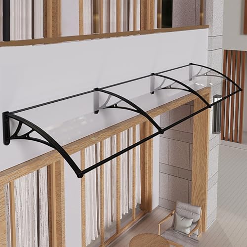 Auvent pour portes et porche pour rester au sec sur la terrasse en polycarbonate