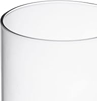 Vista 5 de CYS EXCEL D-4.75 pulgadas H-10 pulgadas Portavelas de huracán de vidrio de extremo abierto, manga cilíndrica sin fondo, pantalla de chimenea