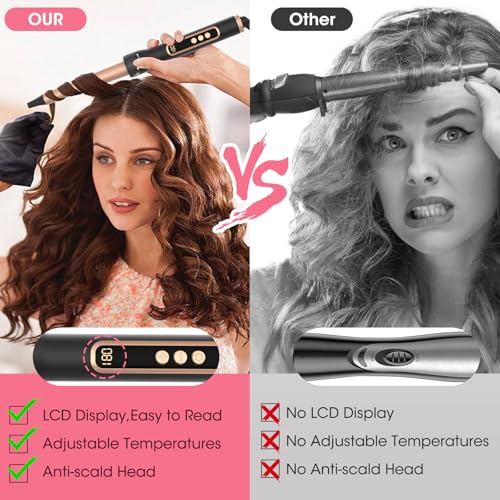 5-in-1 Curling Iron Set with Interchangeable Barrels and Heat Protective Accessories