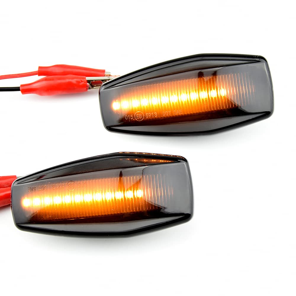 Switchback Amber White LED luci di posizione laterali per 2016-2021 Honda Civic, sostituzione parafango anteriore fumé parafango riflettore, indicatori di direzione sequenziali e luce di parcheggio