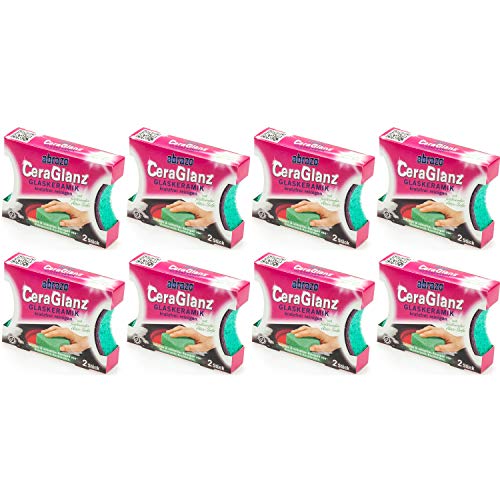 CeraGlanz Schwamm Glaskeramik kratzfrei reinigen (8 x 2er Pack)