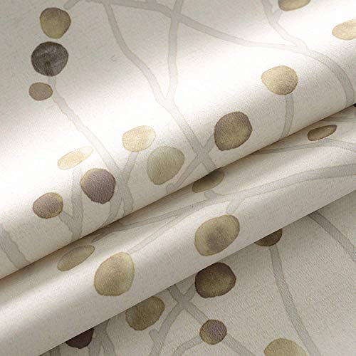 Driftaway Harper Ink Floral Pattern Window Treatment Valance Curtain Living Room Bedroom Dining Room Rod Pocket 50 Inch By 14 Inch Plus 2 Inch Header Watercolor Painting Beige #TOP2