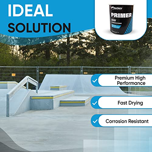 Slip Doctors Epoxy Paint Primer (Quart) For Wood, Metal And Concrete – Ideal For Exterior And Interior Floors And Stairs – Fast Drying & Corrosion Resistant #TOP3