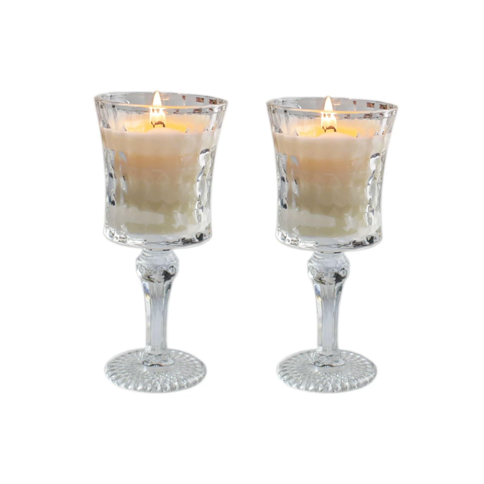 Exquisito Velas de vidrio hechas con ghee vegetal natural y mecha de algodón, vela sin perfume for relajación y spa en casa meloso