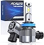 ACAUTO H11 LED Headlight Bulbs, 80w 16000lm 500% Brighter H9 H8 LED Bulbs, 6500k Cool White H11 LED Headlight Low Beam High Beam Headlights, Plug and Play, Pack of 2