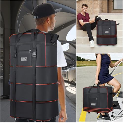 153L Expandable Rolling Foldable Duffel