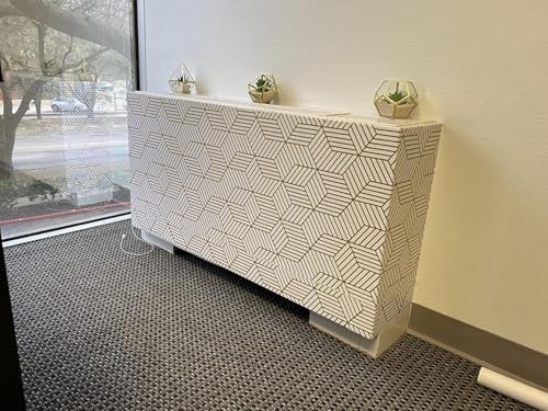 Image of FOKRIM Gold and White Geometric Wallpaper for Walls 45.5x305cm Sticker Wallpaper Peel and Stick Hexagon Removable Self Adhesive Waterproof Wallpaper