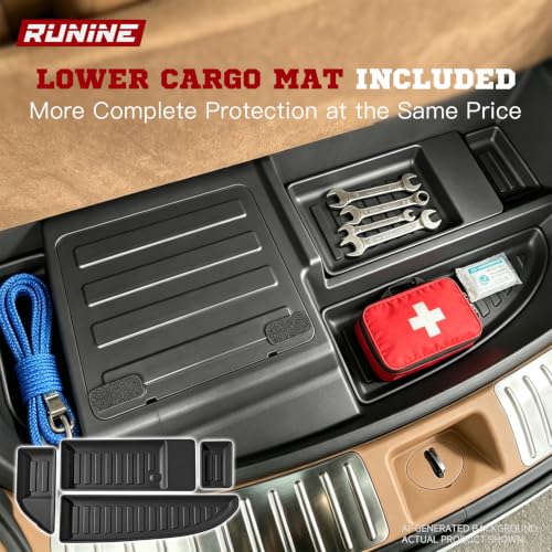 Image of Floor Mats for 2027 Kia Telluride Hybrid (Suitable for HEV), All Weather TPE Telluride Floor Liners Full Set with Cargo Mat & Backrest Mats, Custom Fit 7 Passenger 2027 Telluride Hybrid Accessories