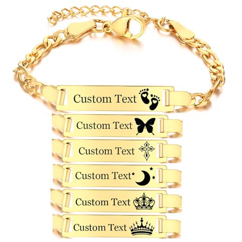 Baby Bracelets for Infant Girls 14k Gold Baby Name Bracelet Custom Gold Bracelets for Kids Newborn First Birthday Gifts for Girls Jewelry Children Bracelets for Little Girls,0-6 Years4