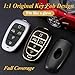 for Hyundai Key Fob Cover with Keychain, Premium TPU Key Case Shell for 2024 2023 2022 Hyundai Sonata, Tucson, Santa Cruz, Remote Smart Car Key Fob Protector（5 Buttons Gray）