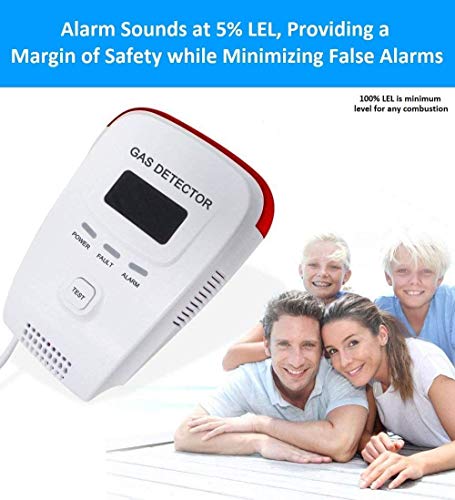 Propane/Natural Gas Detector, Home Gas Leak Alarm, Tester, Sensor, Sniffer; Monitor Combustible Explosive Gas Level: Methane, Butane, LPG, LNG; Voice/Light Warning & LED Display; eBook - Thumbnail 2