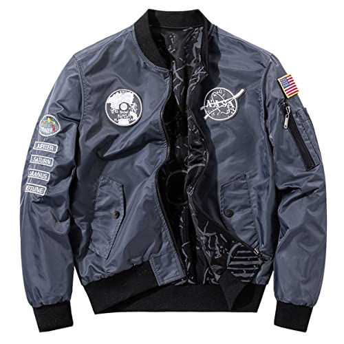 BXCNCKD Men's Flight Jacket - Double Sided Wear Plus Coat - Casual Jacket