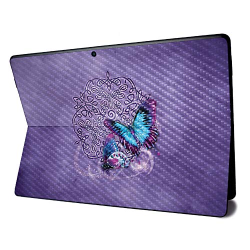 Image of MightySkins Carbon Fiber Skin for Microsoft Surface Pro X - Celtic Butterflies | Textured Carbon Fiber Finish | Easy to Apply, Remove, and Change Styles | Made in The USA
