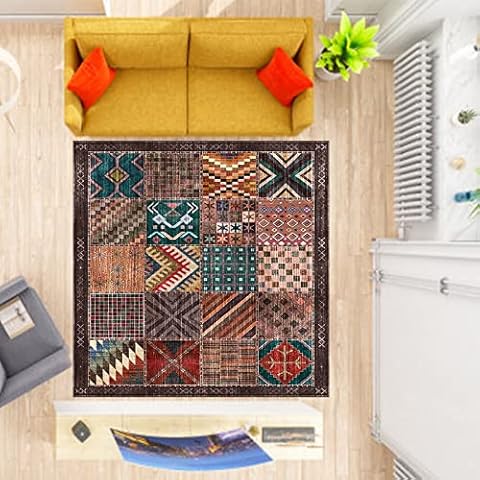 Rururug Vintage Multicolour Area Rug 110 cm Cover