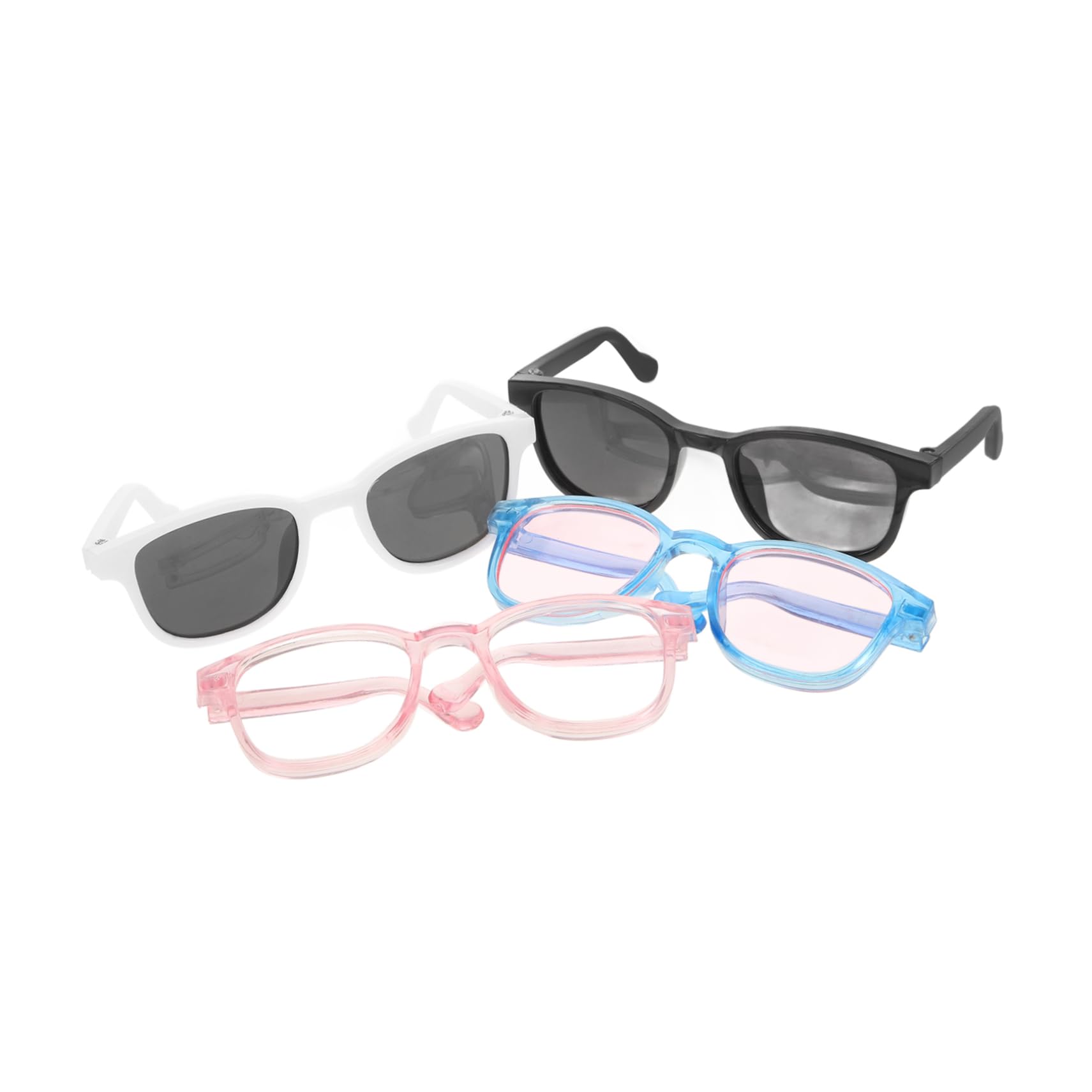 GANAZONO Pet Decorative Sunglasses 4pcs Cat Dog Glasses Stylish and Comfortable for Photography and Protection