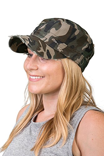 Cadet/Army Cap - Distressed Camo #TOP3