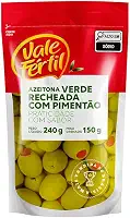 Vale Fértil Azeitona Verde Em Conserva Recheio Pimentão Sachê 150G
