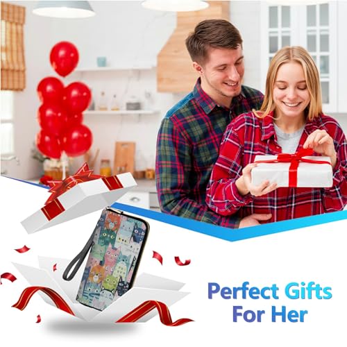 Image of Womens Wallet PU Leather Wristlet Wallets for Women, Large Capacity Lady Fashion Wallet Card Holder Zipper Wallet