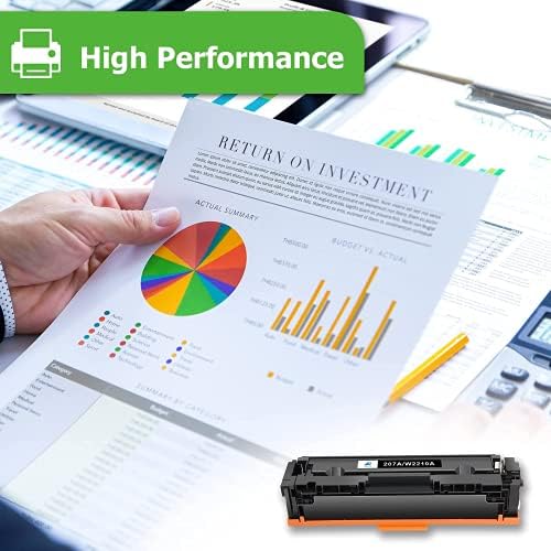 Aztech 207A Compatible Toner Cartridge Replacement for HP 207A 207X Color Laserjet Pro MFP M283fdw M255dw M282nw M283fdn M255nw W2210A W2211A W2212A W2213A Ink (Black Cyan Yellow Magenta, 4-Pack)