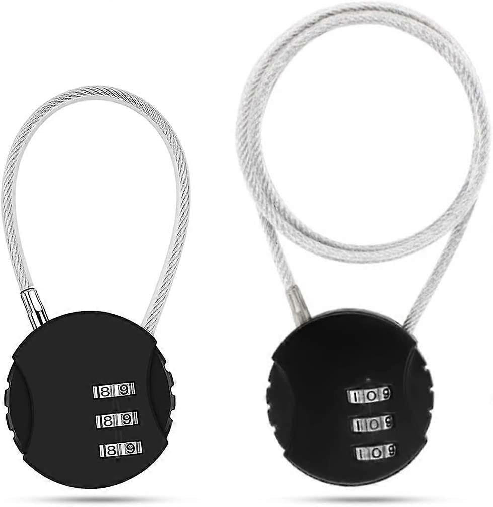 2pcs Line Code Lock Travel Padlock Locker Code Lock Sports Luggage Lock Resettable Code Lock (Long and Short)
