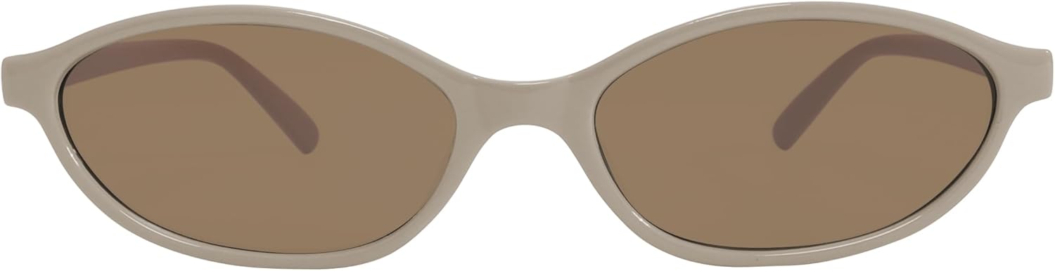 Retro Oval Sunglasses for Women Chic Cat Eye 90s Sunnies Lightweight Narrow Shades Trendy UV protection Sun Glasses - Image 8