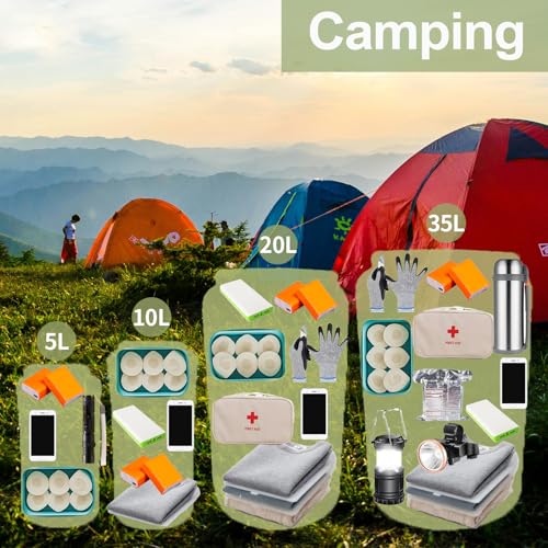 Image of Lightweight Dry Bags Waterproof for Kayaking,5L /10L /20L /35L Roll Top Dry Sack Waterproof Bags for Travel Boating Camping Beach (Blue, 10L)