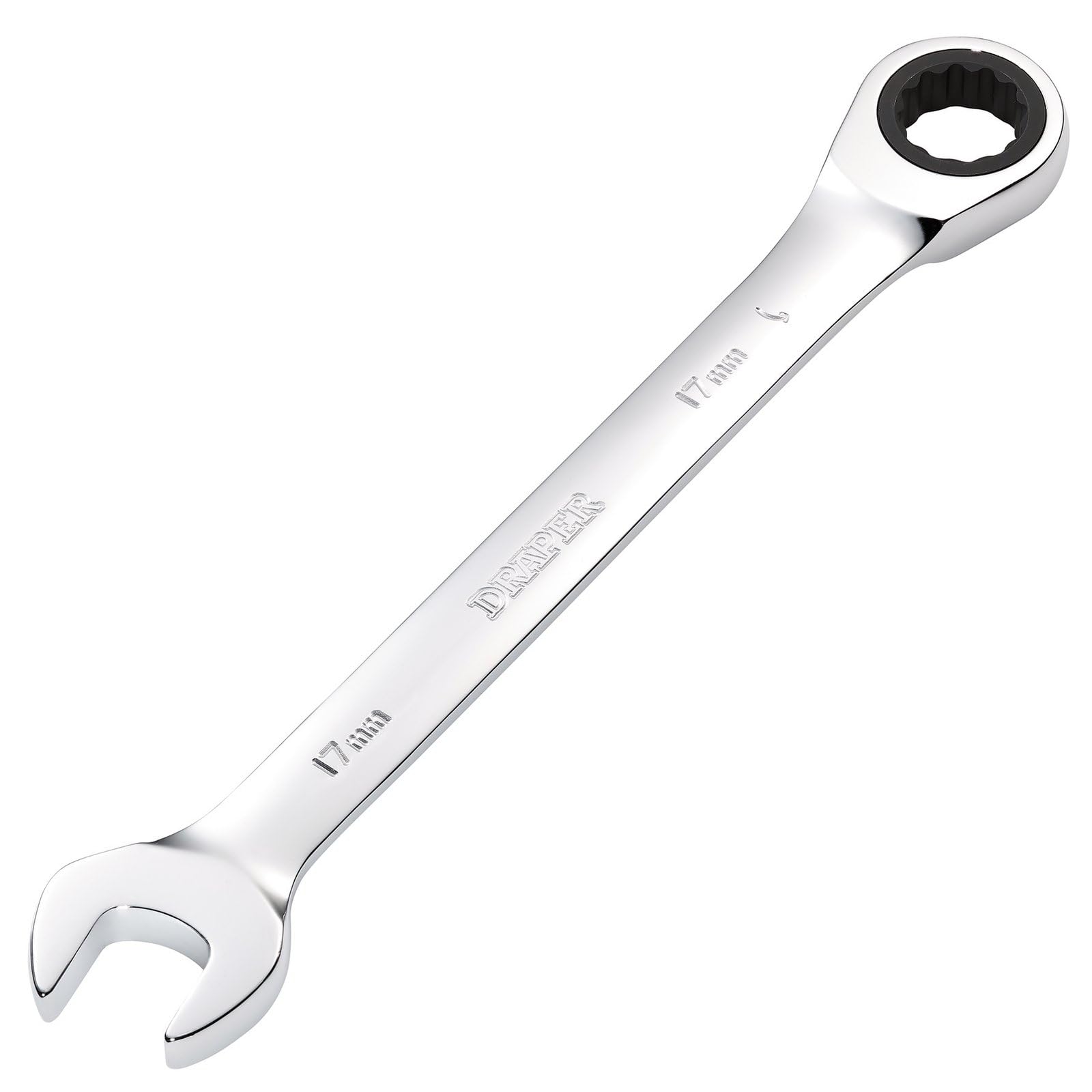 Draper 31014 Hi-Torq Metric Ratcheting Combination Spanner, 17mm, Blue