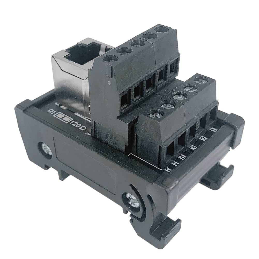 PENGLIN RJ45 8P8C DIN Rail Mount Ethernet Connector Distribution Breakout Board, 1 Way RJ45 Vertical Jack Connector - Image 2